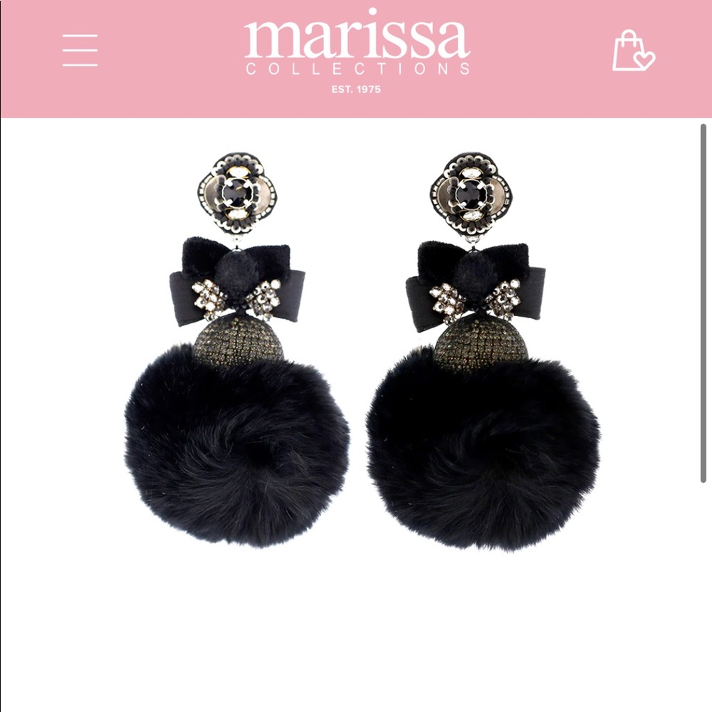Ranjana Khan Pom Pom Mink Clip on Earrings